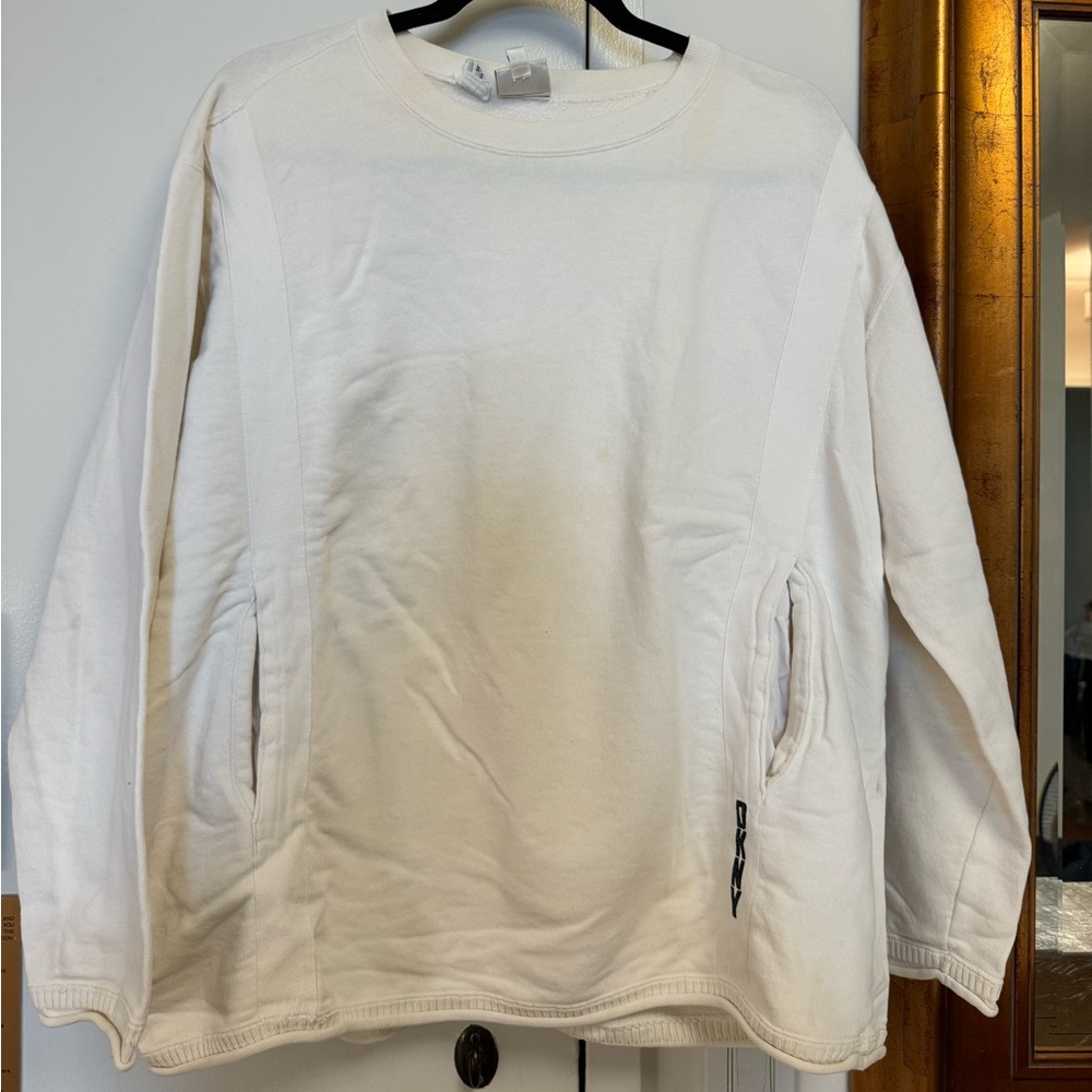 DKNY White Oversized Crewneck